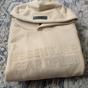 Fear of God Essentials Hooded Sweatshirt in Beige